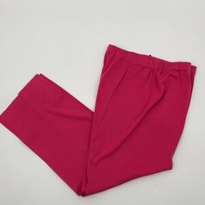 Azure Ming Wang Pull-on Ankle Pants, Size XL